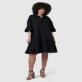 Indigo Tonic - Lorena Linen Mini Dress - Dresses (Black) Lorena Linen Mini Dress