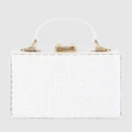 Olga Berg - Tori Wicker Box Bag - Clutches (White) Tori Wicker Box Bag