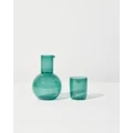 House of Nunu - Belly Carafe and Cup Set - Home (Teal) Belly Carafe and Cup Set