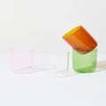 House of Nunu - Belly Cups Set of 4 - Home (Pink, Clear, Amber, Green) Belly Cups Set of 4