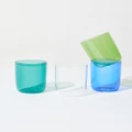 House of Nunu - Belly Cups Set of 4 - Home (Teal, Clear, Blue, Green) Belly Cups Set of 4