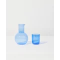 House of Nunu - Belly Carafe and Cup Set - Home (Blue) Belly Carafe and Cup Set