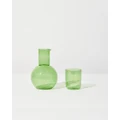 House of Nunu - Belly Carafe and Cup Set - Home (Green) Belly Carafe and Cup Set