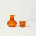 House of Nunu - Belly Carafe and Cup Set - Home (Amber) Belly Carafe and Cup Set