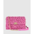 Olga Berg - Millie Crocheted Shoulder Bag - Clutches (Pink) Millie Crocheted Shoulder Bag