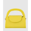 Olga Berg - Ivy Curved Handle Bag - Clutches (Chartreuse) Ivy Curved Handle Bag