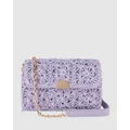 Olga Berg - Millie Crocheted Shoulder Bag - Clutches (Purple) Millie Crocheted Shoulder Bag
