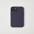 Mon Purse - Vegan Leather iPhone 14 Case - Tech Accessories (Midnight Navy) Vegan Leather iPhone 14 Case