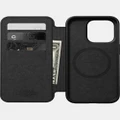 Nomad - iPhone 15 Pro Leather Folio Phone Case - Tech Accessories (Black) iPhone 15 Pro Leather Folio Phone Case
