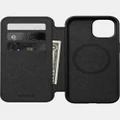 Nomad - iPhone 15 Leather Folio Phone Case - Tech Accessories (Brown) iPhone 15 Leather Folio Phone Case