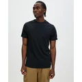 Volcom - Aus Solid Short Sleeve Tee - T-Shirts & Singlets (Black) Aus Solid Short Sleeve Tee