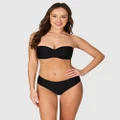 Nip Tuck Swim - Gamma Texture Louise Swim Pant - Bikini Bottoms (Black) Gamma Texture Louise Swim Pant