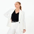 Forcast - Jakie One Button Blazer - Suits & Blazers (Ivory) Jakie One Button Blazer