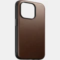 Nomad - iPhone 15 Pro Leather Phone Case - Tech Accessories (Brown) iPhone 15 Pro Leather Phone Case