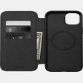 Nomad - iPhone 15 Plus Leather Folio Phone Case - Tech Accessories (Brown) iPhone 15 Plus Leather Folio Phone Case