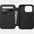 Nomad - iPhone 15 Pro Leather Folio Phone Case - Tech Accessories (Brown) iPhone 15 Pro Leather Folio Phone Case
