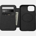 Nomad - iPhone 15 Leather Folio Phone Case - Tech Accessories (Black) iPhone 15 Leather Folio Phone Case