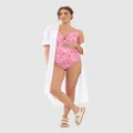 Ripe Maternity - Janis Tie Front One Piece - One-Piece / Swimsuit (pink) Janis Tie Front One Piece