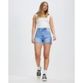 Lee - High Relaxed Shorts - Denim (Risk Blue) High Relaxed Shorts