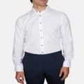 Abelard - Super Slim Bottone Cioccolato Luxe Shirt - Shirts & Polos (WHITE) Super Slim Bottone Cioccolato Luxe Shirt