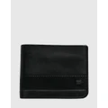 Billabong - Secret Pocket Bi Fold Leather Wallet For Men - Wallets (BLACK) Secret Pocket Bi Fold Leather Wallet For Men