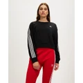 adidas Originals - 3 Stripes Sweatshirt - Sweats (Black) 3-Stripes Sweatshirt