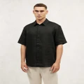 AERE - Ss Linen Shirt - Shirts & Polos (Black) Ss Linen Shirt