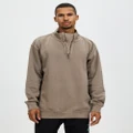 Reebok - Classics Natural Dye Quarter Zip Sweatshirt - Sweats (Trek Grey) Classics Natural Dye Quarter Zip Sweatshirt