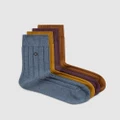 Sockdaily - Home 4 Pack Quarter Socks - Accessories (Multi) Home 4 Pack Quarter Socks