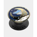 PopSockets - PopGrip Premium Phone Grip Holder - Tech Accessories (Enamel Fly Me To the Moon) PopGrip Premium Phone Grip Holder