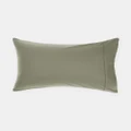 Linen House - Nara 400TC Bamboo Cotton Standard Pillowcase - Home (Moss) Nara 400TC Bamboo Cotton Standard Pillowcase