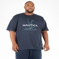 NAUTICA - Big & Tall J Class Collection Archie Tee - Short Sleeve T-Shirts (NAVY) Big & Tall J Class Collection Archie Tee