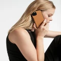 Status Anxiety - Who's Who Case iPhone 14 - Tech Accessories (Tan) Who's Who Case - iPhone 14