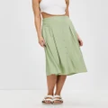 Vero Moda - Jesmilo Calf Skirt - Skirts (Green) Jesmilo Calf Skirt