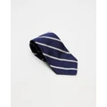 Polo Ralph Lauren - Striped Tie - Ties (Navy & White) Striped Tie