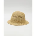Rip Curl - Essentials Crochet Bucket Hat - Hats (Natural) Essentials Crochet Bucket Hat
