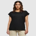 Urban Classics - UC Ladies Extended Shoulder Tee - T-Shirts & Singlets (Black) UC Ladies Extended Shoulder Tee