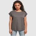 Urban Classics - UC Ladies Extended Shoulder Tee - T-Shirts & Singlets (Dark Shadow) UC Ladies Extended Shoulder Tee