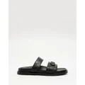 Atmos&Here - Heidi Sandals - Sandals (Black Leather) Heidi Sandals