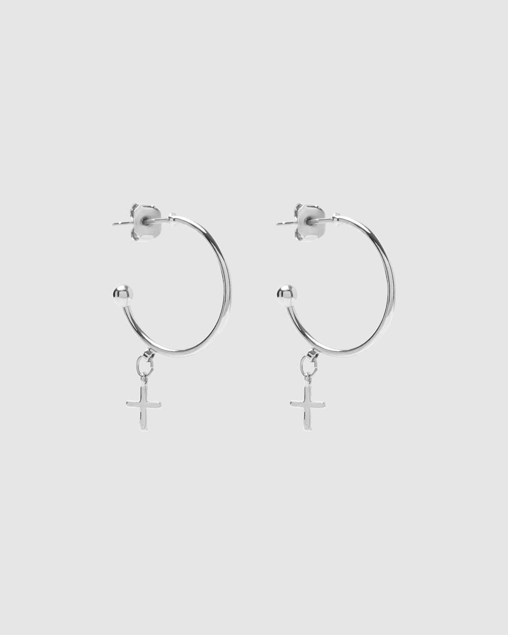 Dear Addison - Delphine Hoop Earrings - Jewellery (Silver) Delphine Hoop Earrings