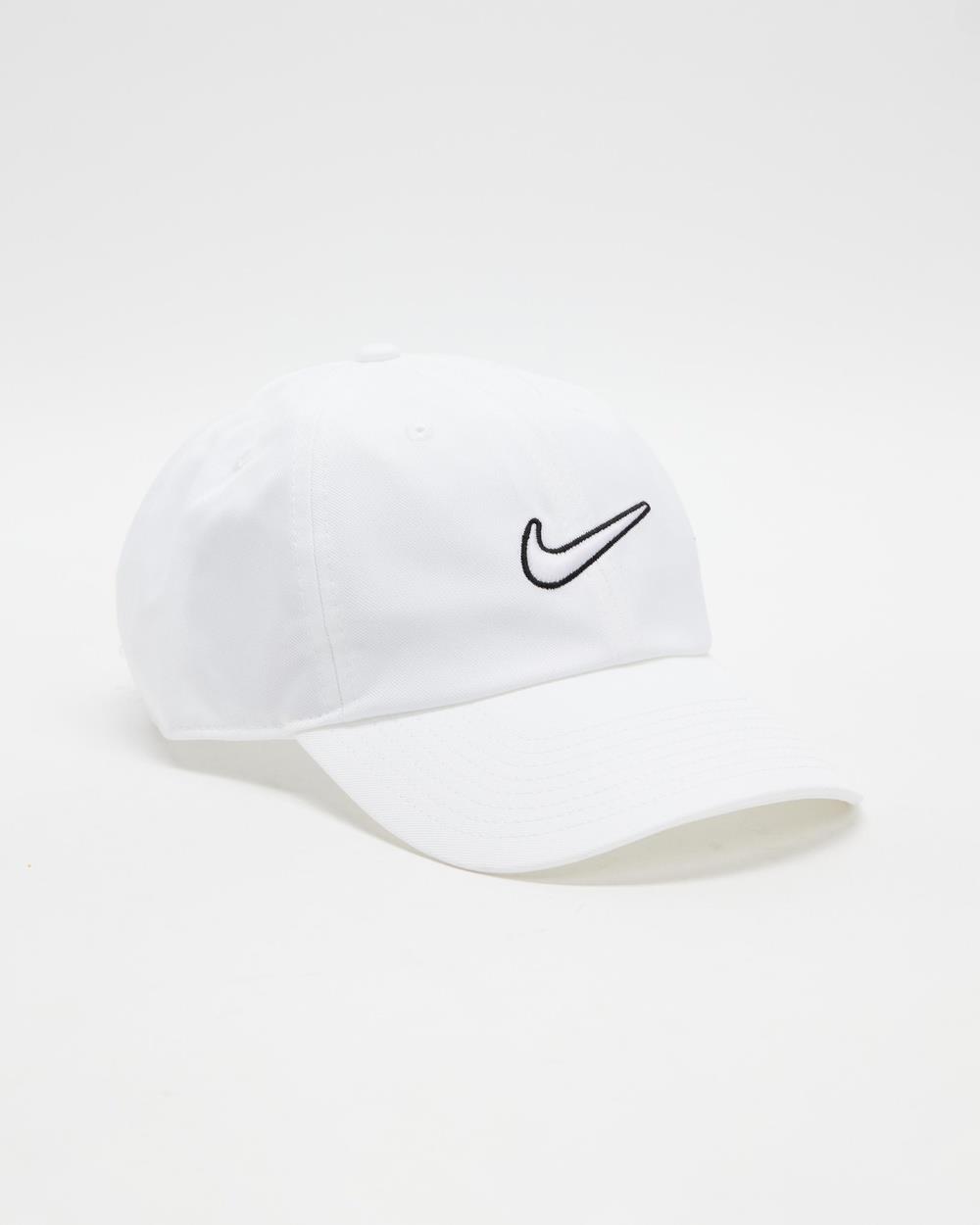 Nike - Unstructured Swoosh Cap - Headwear (White & White) Unstructured Swoosh Cap