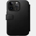 Nomad - Apple iPhone 14 Pro Modern Leather Folio Phone Case - Tech Accessories (Black) Apple iPhone 14 Pro Modern Leather Folio Phone Case