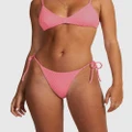 RVCA - Lacey Medium Tie Side Bikini Bottom - Swimwear (PINK) Lacey Medium Tie Side Bikini Bottom