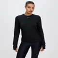 Nike - Dri FIT Swift Element UV Crew Neck Top - Long Sleeve T-Shirts (Black & Reflective Silver) Dri-FIT Swift Element UV Crew Neck Top