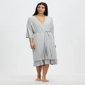 Gingerlilly - Tavia Bamboo Robe - Sleepwear (Grey) Tavia Bamboo Robe