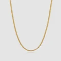 Nialaya Jewellery - Men's Squared Chain Necklace - Jewellery (Gold) Men's Squared Chain Necklace