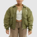 BDG By Urban Outfitters - Padded Varsity Jacket - Coats & Jackets (Khaki) Padded Varsity Jacket
