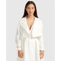 Belle & Bloom - Manhattan Cropped Trench - Trench Coats (Off-White) Manhattan Cropped Trench