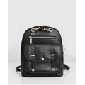 Belle & Bloom - 5th Ave Leather Backpack - Backpacks (Black) 5th Ave Leather Backpack