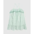 Polo Ralph Lauren - Gingham Cotton Madras Dress ICONIC EXCLUSIVE Toddler - Dresses (Faded Mint/Deckwash White) Gingham Cotton Madras Dress - ICONIC EXCLUSIVE - Toddler